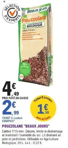 E.Leclerc Brico Pouzzolane beaux jours offre