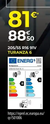 Euromaster Bridgestone Turanza 6 offre
