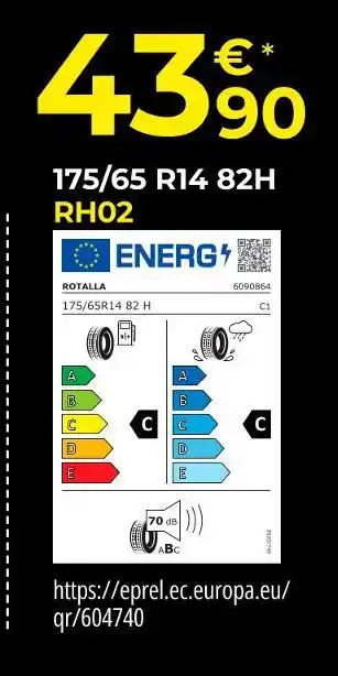 Euromaster Rotalla 175/65 R14 82H RH02 offre