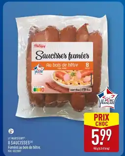 ALDI Le Marsigny Saucisses fumées offre