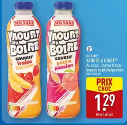 ALDI Milsani Yaourt à boire saveur fraise banane offre