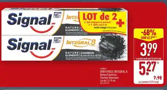 ALDI Signal Dentifrice Integral 8 Nature Éléments Charbon Blancheur offre