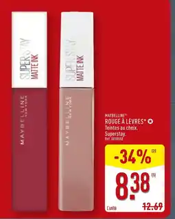 ALDI Maybelline Rouge à lèvres Superstay Matte Ink offre