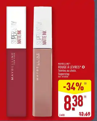 ALDI Maybelline Rouge à lèvres Superstay Matte Ink offre