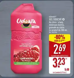 ALDI Ushuaïa Gel Douche Hydratant Grenade du Maroc offre