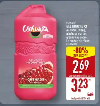 ALDI Ushuaïa Gel Douche Hydratant Grenade du Maroc offre