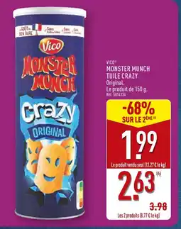 ALDI Vico Monster Munch Tuile Crazy Original offre
