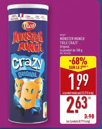 ALDI Vico Monster Munch Tuile Crazy Original offre
