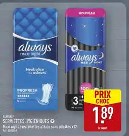 ALDI ALWAYS Maxi Night avec ailettes offre