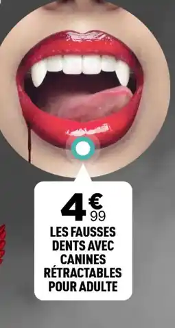 Centrakor Les fausses dents avec canines rétractables pour adulte offre