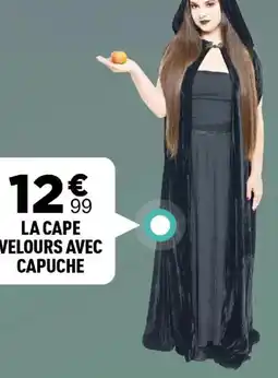 Centrakor La cape velours avec capuche offre