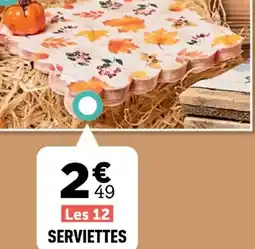 Centrakor Les 12 serviettes offre