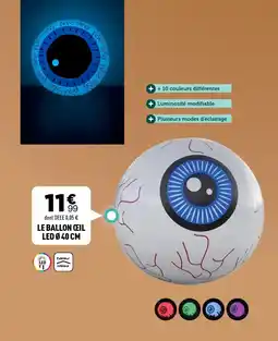 Centrakor Le ballon œil led 40 cm offre