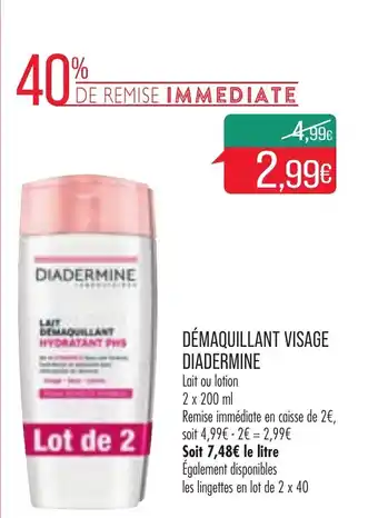 Match Démaquillant visage diadermine offre