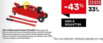 BUT Cric hydraulique à roulettes fabri offre