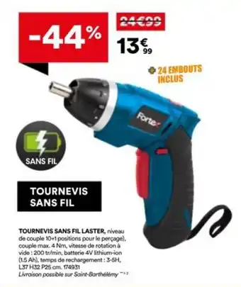BUT FORTEX Tournevis sans fil offre