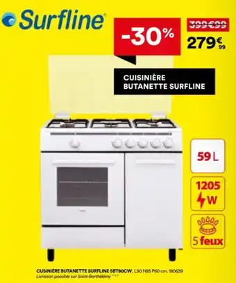 BUT SURFLINE Cusinière butanette sbt90cw offre
