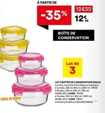 BUT Boîte de conservation offre