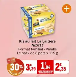 Coccinelle Supermarché NESTLÉ La Laitière Riz au lait offre