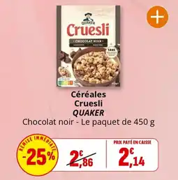 Coccinelle Supermarché QUAKER Céréales Cruesli offre