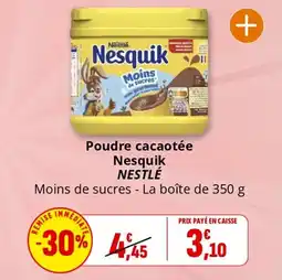 Coccinelle Supermarché NESTLÉ Poudre cacaotée Nesquik offre