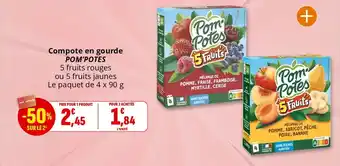 Coccinelle Supermarché POM'POTES Compote en gourde offre
