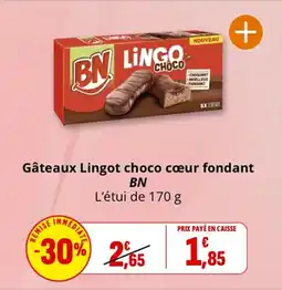 Coccinelle Supermarché BN Gâteaux Lingot choco cœur fondant offre