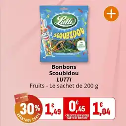 Coccinelle Supermarché LUTTI Bonbons Scoubidou offre