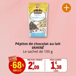 Coccinelle Supermarché VAHINÉ Pépites de chocolat au lait offre