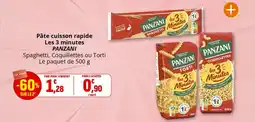 Coccinelle Supermarché PANZANI Pâte cuisson rapide Les 3 minutes offre