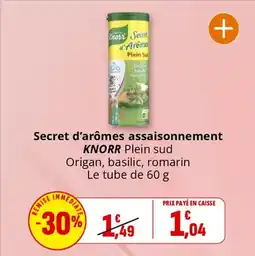 Coccinelle Supermarché KNORR Secret d'arômes assaisonnement offre
