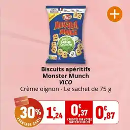 Coccinelle Supermarché VICO Biscuits apéritifs Monster Munch offre