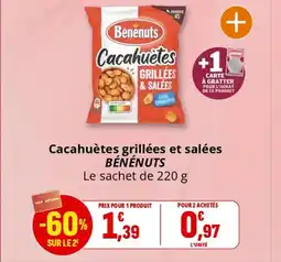 Coccinelle Supermarché BÉNÉNUTS Cacahuètes grillées et salées offre