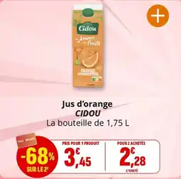 Coccinelle Supermarché CIDOU Jus d'orange offre