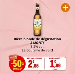 Coccinelle Supermarché 3 MONTS Bière blonde de dégustation offre