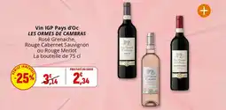 Coccinelle Supermarché LES ORMES DE CAMBRAS Vin IGP Pays d'Oc offre