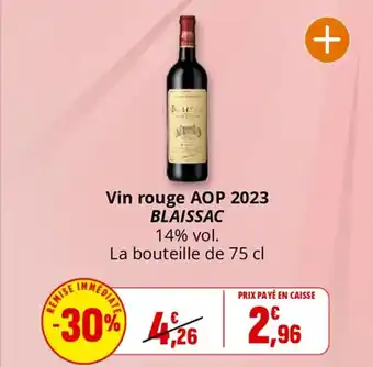 Coccinelle Supermarché BLAISSAC Vin rouge AOP 2023 offre