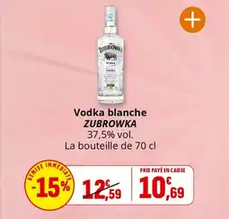 Coccinelle Supermarché ZUBROWKA Vodka blanche offre