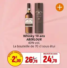 Coccinelle Supermarché ABERLOUR Whisky 10 ans offre
