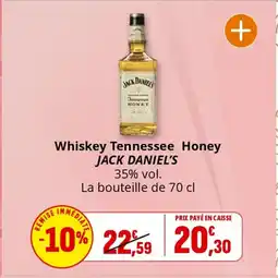 Coccinelle Supermarché JACK DANIEL'S Whiskey Tennessee Honey offre