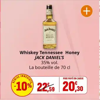 Coccinelle Supermarché JACK DANIEL'S Whiskey Tennessee Honey offre