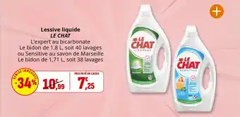 Coccinelle Supermarché LE CHAT Lessive liquide offre