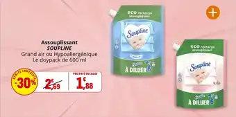 Coccinelle Supermarché SOUPLINE Assouplissant offre