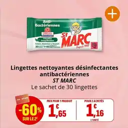 Coccinelle Supermarché ST MARC Lingettes nettoyantes désinfectantes antibactériennes offre