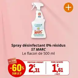 Coccinelle Supermarché ST MARC Spray désinfectant 0% résidus offre