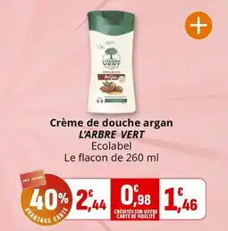 Coccinelle Supermarché L'ARBRE VERT Crème de douche argan offre
