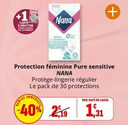Coccinelle Supermarché NANA Protection féminine Pure sensitive offre