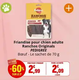 Coccinelle Supermarché PEDIGREE Friandise pour chien adulte Ranchos Originals offre