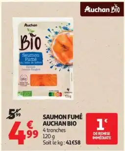 Auchan Supermarché AUCHAN BIO Saumon fumé offre