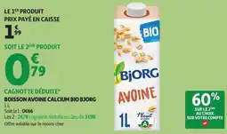 Auchan Supermarché BJORG Boisson avoine calcium bio offre